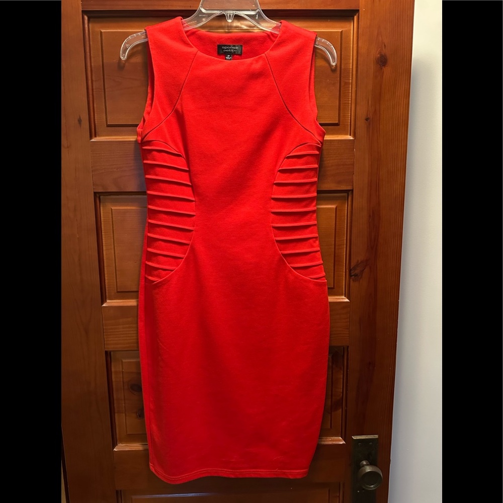 Gorgeous red dress.